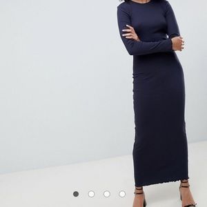 NWT Only from ASOS ribbed jersey, navy maxi dress